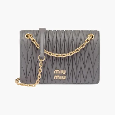 Сумки Miu Miu Matelassé Shoulder Bag «Grey» 