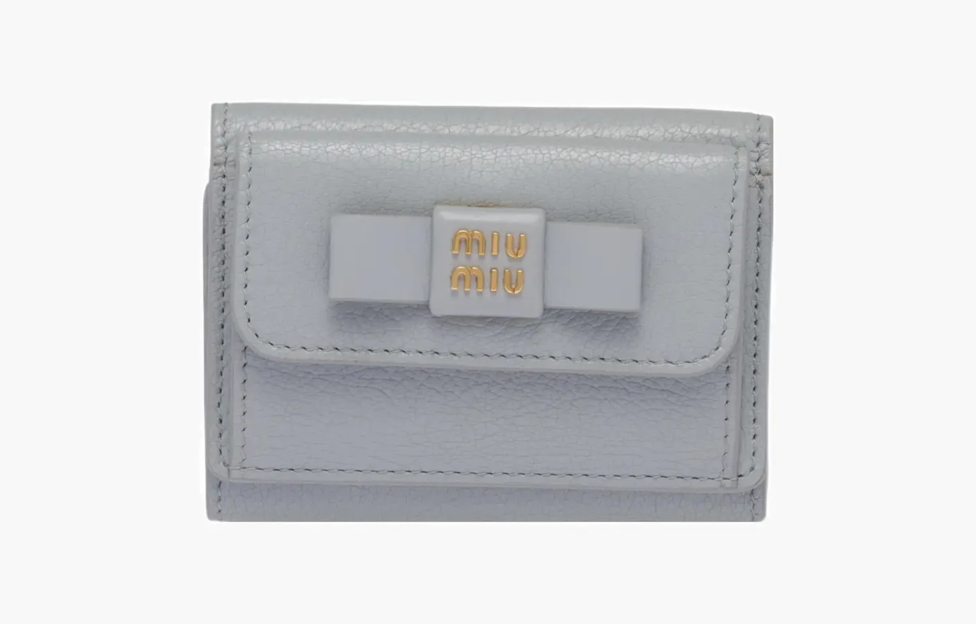 Miu Miu Leather Mini Trifold Wallet «Grey»