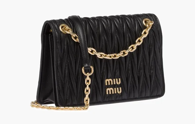 Сумки Miu Miu Materasse Nappa Leather Mini Bag «Black» 