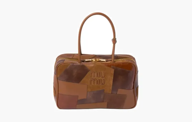Сумки Miu Miu Leather Patchwork Beau Bag «Cognac» 
