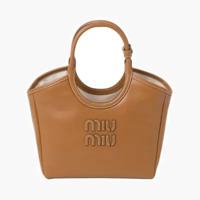 Сумки Miu Miu Ivy Leather Bag «Cognac» 