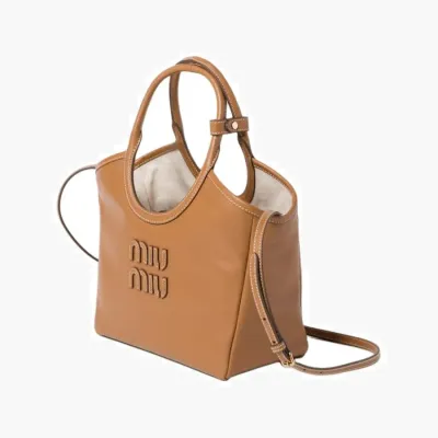 Сумки Miu Miu Ivy Leather Bag «Cognac» 