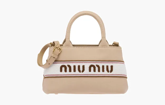 Сумки Miu Miu Shoulder Bag Canvas «Beige White» 