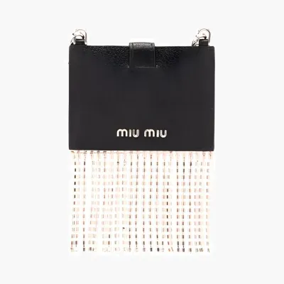 Сумки Miu Miu Leather Card holder «Black» 