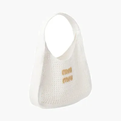 Сумки Miu Miu Woven fabric hobo bag «White» 