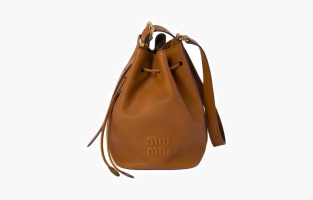 Сумки Miu Miu Leather Bucket Bag «Cognac» 