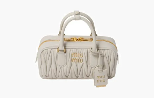 Сумки Miu Miu Arcadie Matelassé Nappa Leather Bag «White» 