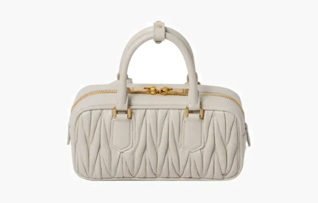 Сумки Miu Miu Arcadie Matelassé Nappa Leather Bag «White» 