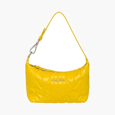 Сумки Miu Miu Spirit ciré mini-bag «Yellow» 