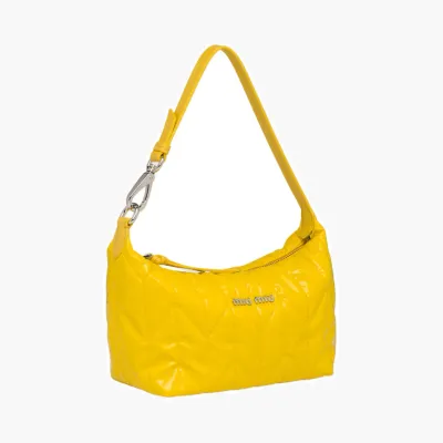 Сумки Miu Miu Spirit ciré mini-bag «Yellow» 