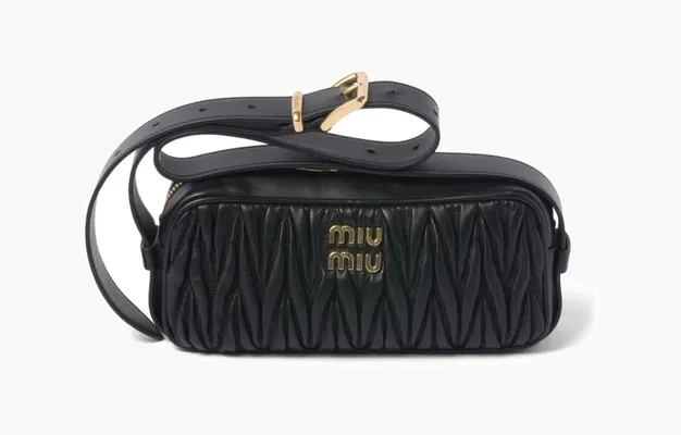 Сумки Miu Miu Materasse Nappa Leather Cross Bag «Black» 