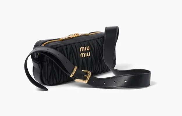 Сумки Miu Miu Materasse Nappa Leather Cross Bag «Black» 