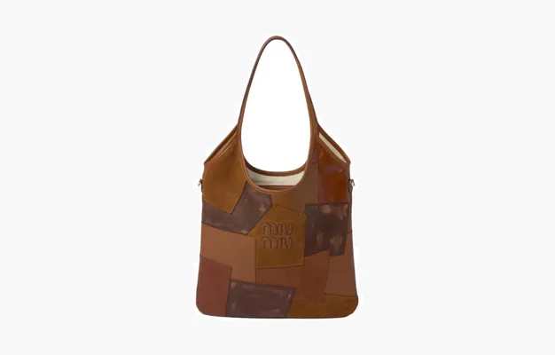 Сумки Miu Miu Ivy Leather Patchwork Bag «Cognac» 