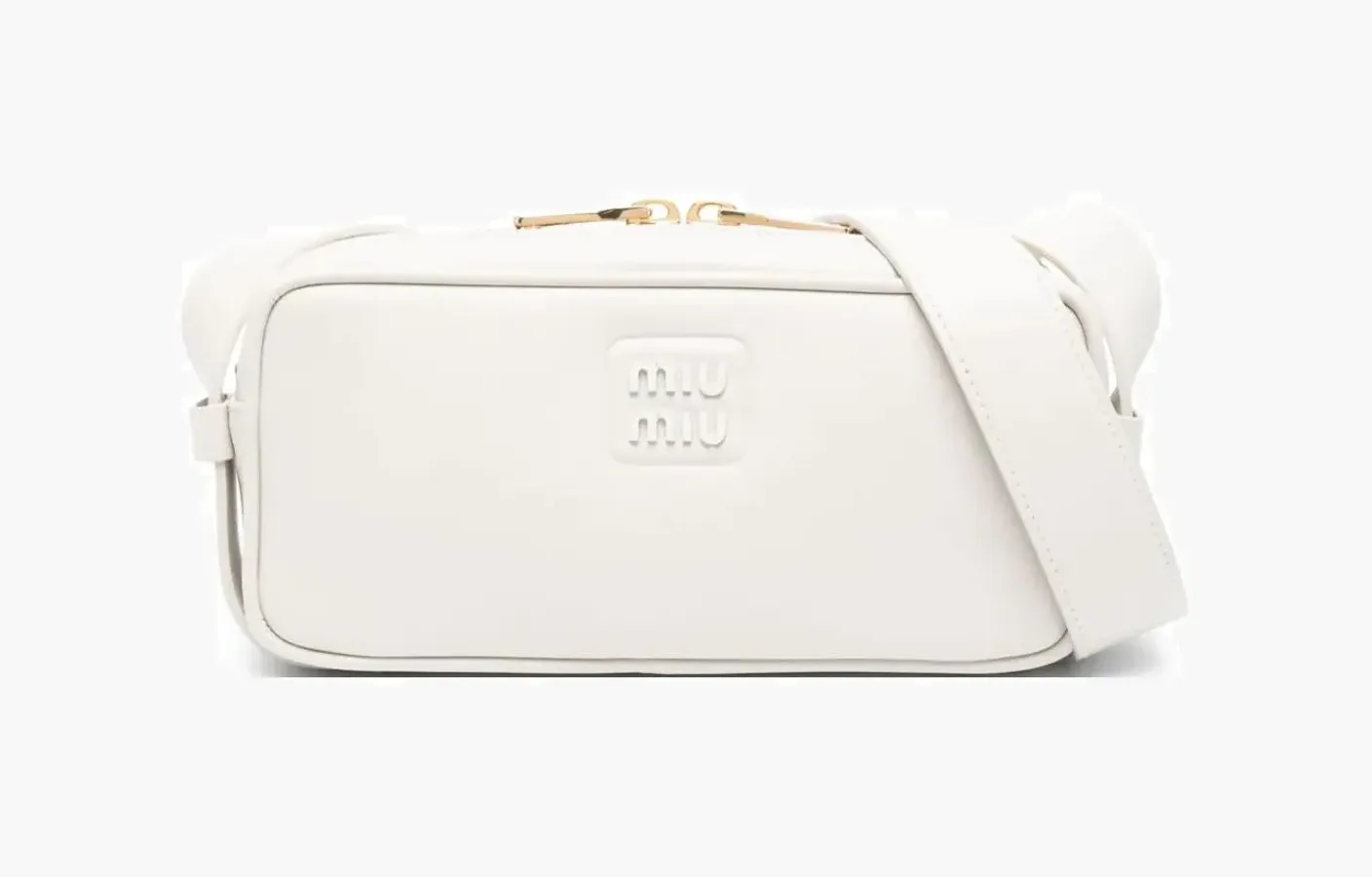 Miu Miu Logo-plated leather shoulder bag «White»