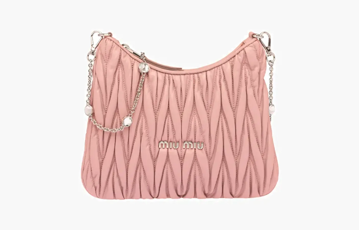 Miu Miu Matelasse Nappa Leather Shoulder Bag «Opal»