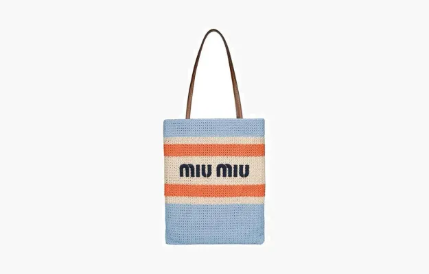 Сумки Miu Miu Logo Tote Bag «Blue» 