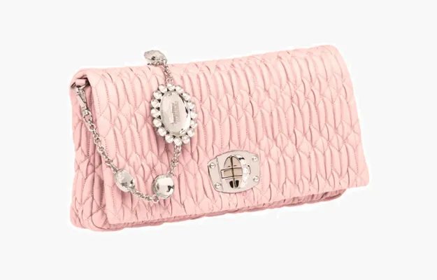 Сумки Miu Miu Twisted Lock Shoulder Bag «Opale» 