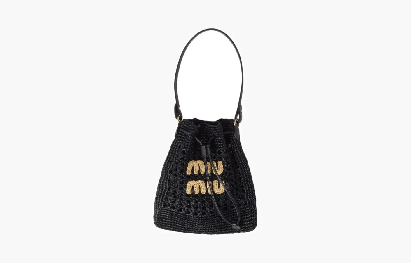 Miu Miu Knitted Shoulder Bag «Black»