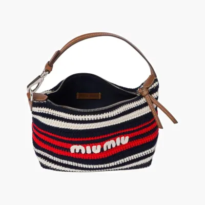 Сумки Miu Miu Knitted Micro Bag With Logo 