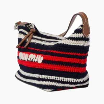 Сумки Miu Miu Knitted Micro Bag With Logo 
