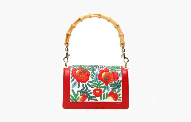 Сумки Miu Miu Embroidered Top Handle Bag «Red» 