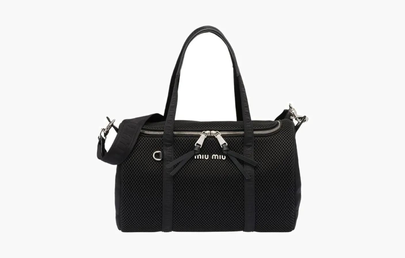 Miu Miu Mesh Pet Carrier Bag «Black»
