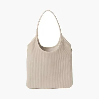 Сумки Miu Miu Ivy Corduroy Shopping Bag «Chalk» 