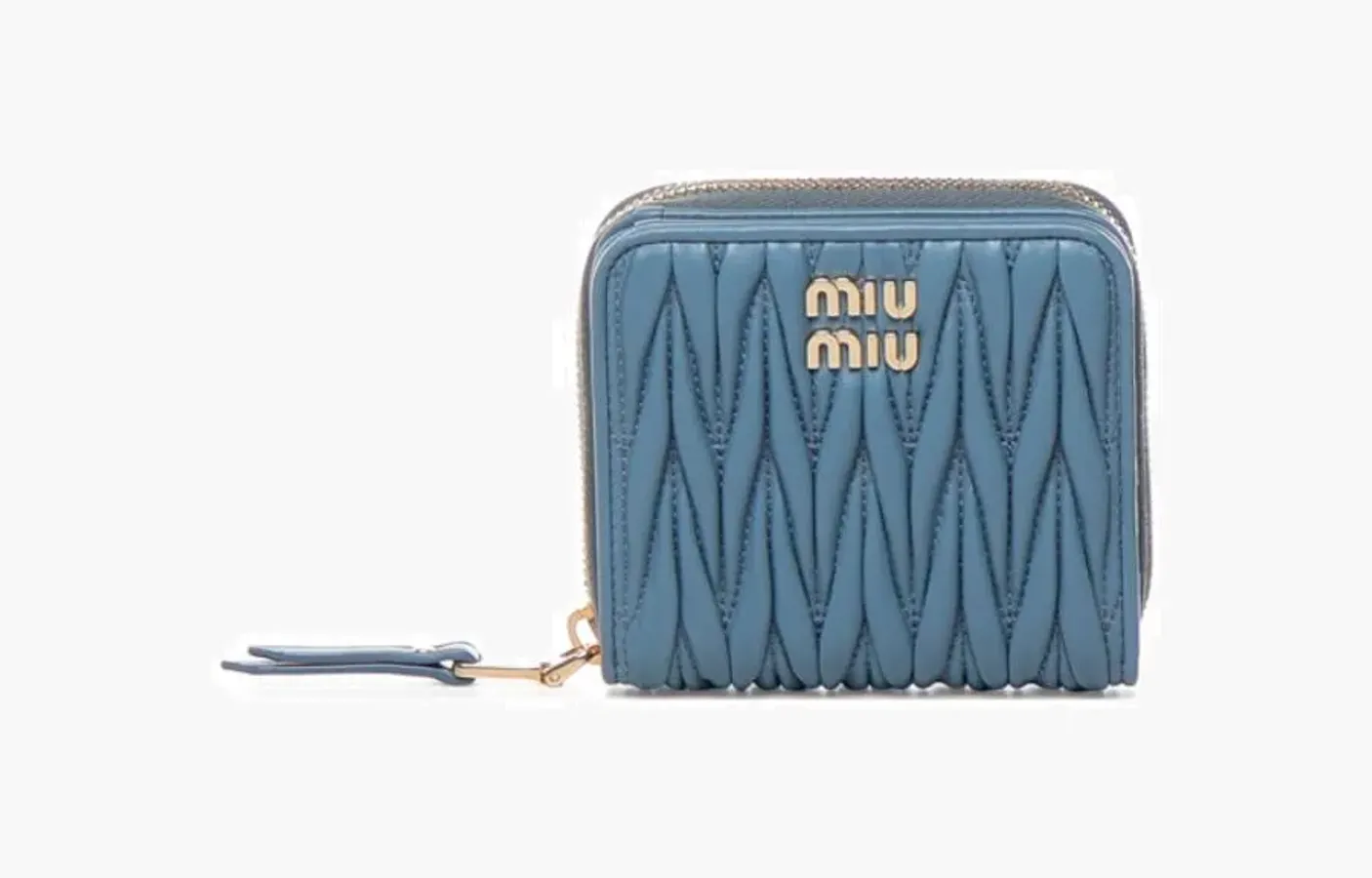 Miu Miu Round zip wallet «Blue»