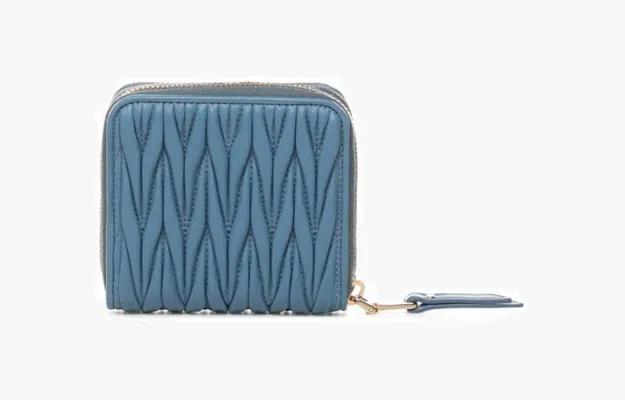 Сумки Miu Miu Round zip wallet «Blue» 
