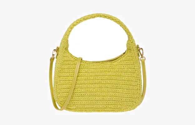 Сумки Miu Miu Wander Crochet Hobo Bag «Citron Yellow» 