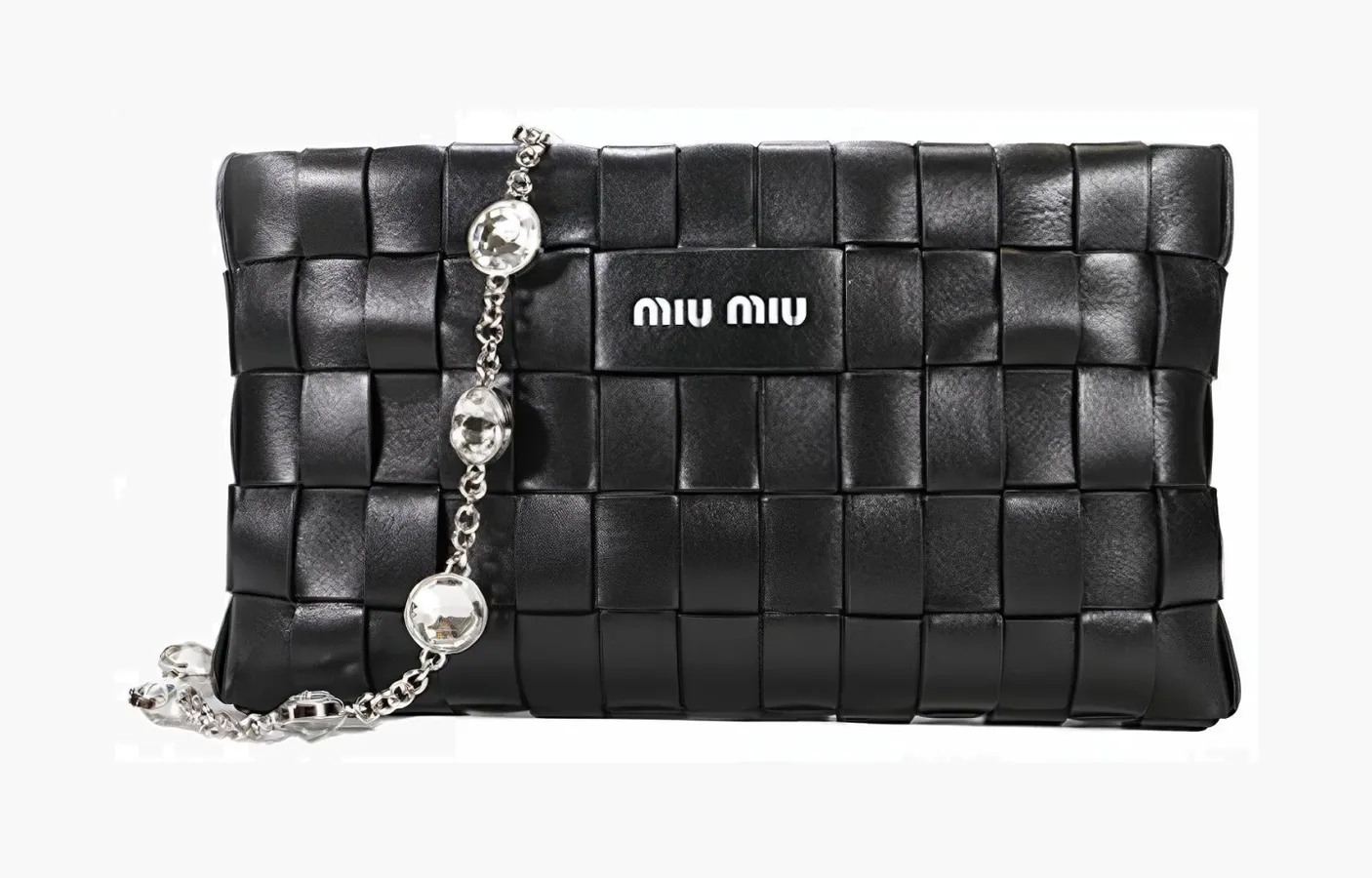 Miu Miu Shoulder Bag In Nappa Leather With Crystals «Black»