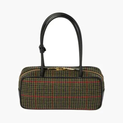 Сумки Miu Miu Beau Top-Handle Tratan Bag «Dark Olive Green» 