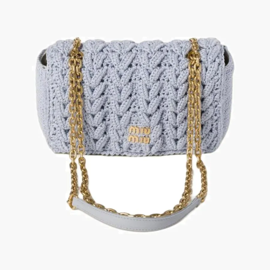 Miu Miu Mini Bag Made Of Cotton Woven Jersey «Cornflower Blue»