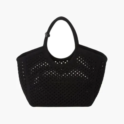 Сумки Miu Miu Ivy Mesh Cotton Bag «Black/Chalk» 