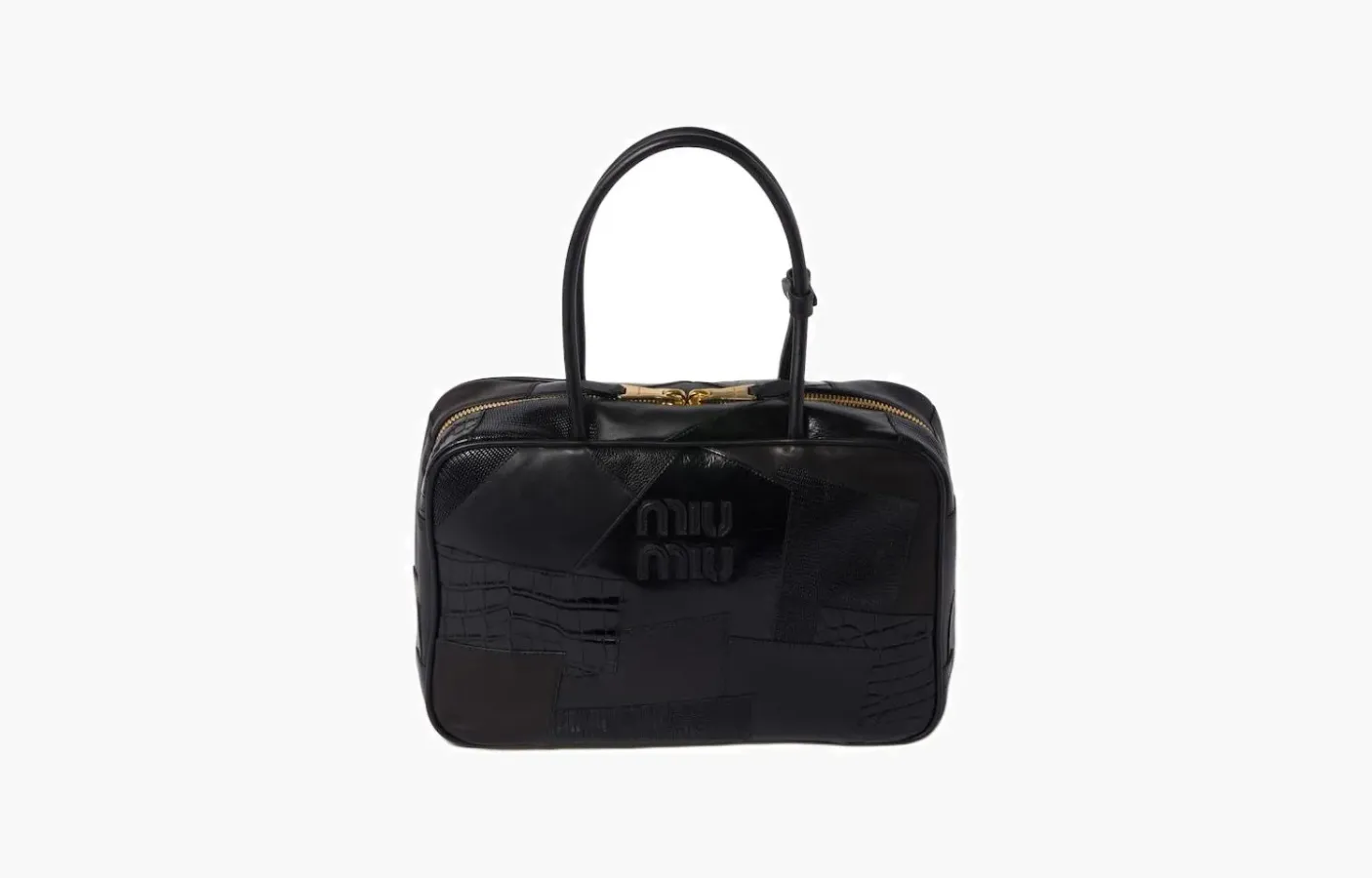 Miu Miu Leather Patchwork Beau Bag «Black»