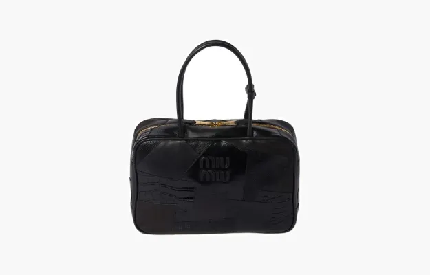 Сумки Miu Miu Leather Patchwork Beau Bag «Black» 