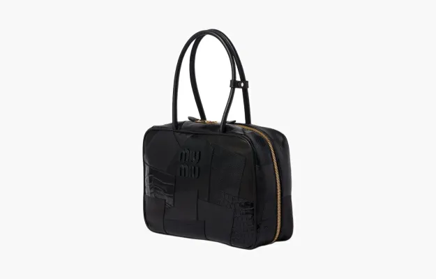Сумки Miu Miu Leather Patchwork Beau Bag «Black» 