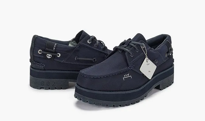 Обувь Timberland x A-Cold-Wall Waterproof Authentic 3 Eye Boat Shoe «Navy» синий