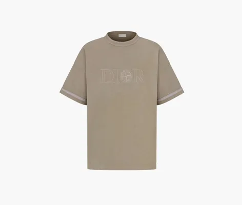 Одежда Dior x Stone Island T-Shirt «Brown» коричневый