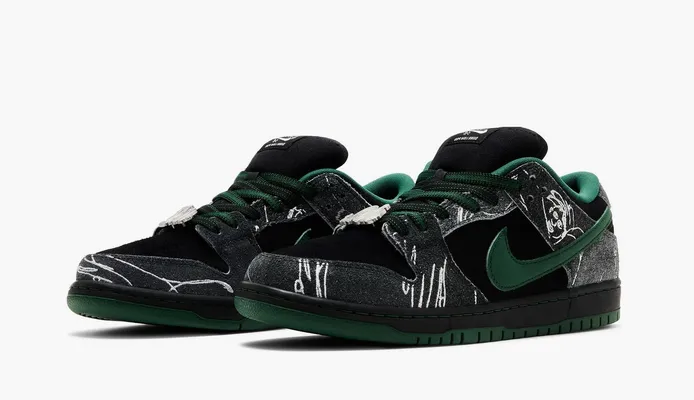 Кроссовки Nike SB Dunk Low x There Skateboards «Ultra Humanized» черный