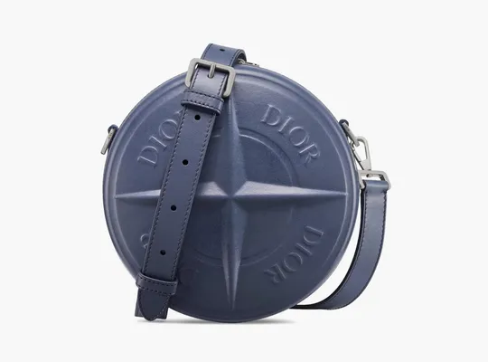 Сумки Dior x Stone Island Round Bag «Blue» синий