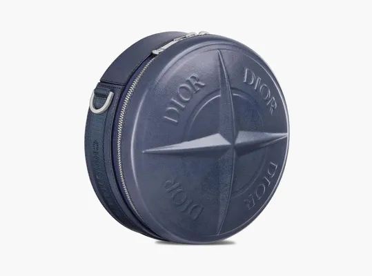 Сумки Dior x Stone Island Round Bag «Blue» синий