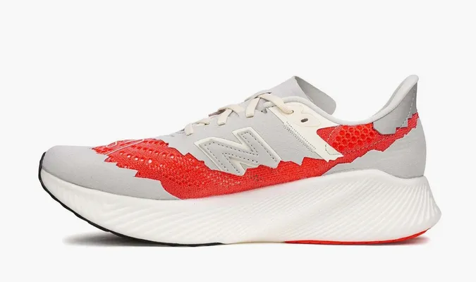 Кроссовки New Balance FuelCell RC Elite v2 x Stone Island x Tokyo Design Studio «Energy Red» серый