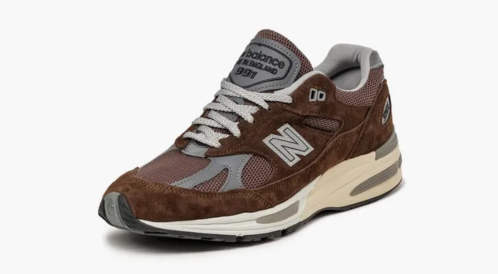 Кроссовки New Balance 991v2 Made in England «Pinecone» коричневый