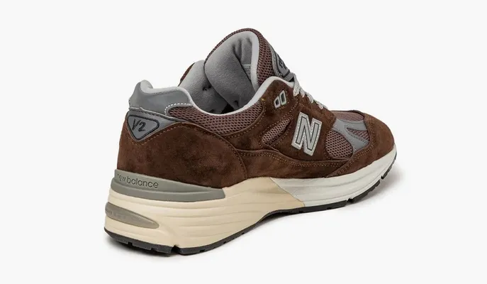 Кроссовки New Balance 991v2 Made in England «Pinecone» коричневый