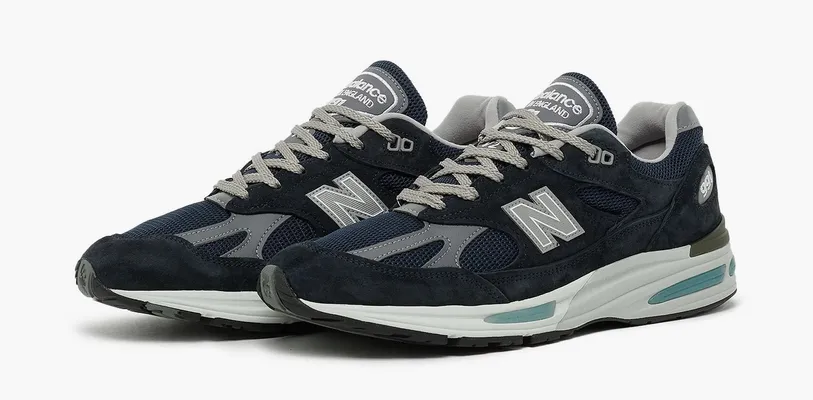 Кроссовки New Balance 991v2 Made in England «Dark Navy» синий
