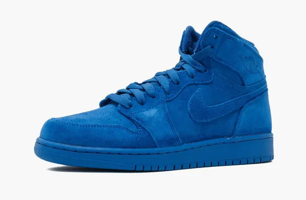 Кроссовки Air Jordan 1 Retro High GS «Blue Suede» синий