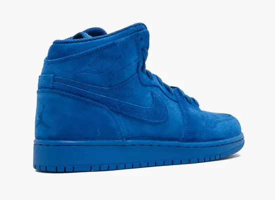 Кроссовки Air Jordan 1 Retro High GS «Blue Suede» синий
