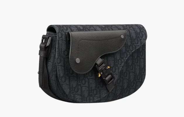 Сумки Dior Saddle Messenger Bag «Black» серый
