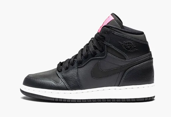 Кроссовки Air Jordan 1 Retro High GS «Black Pink» черный